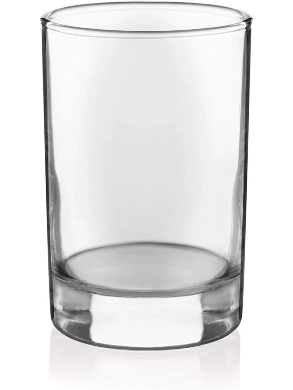 Set of 4 Heavy Base Juice Glasses, 5.5 oz Clear Drinkware, Perfect for Home Bar